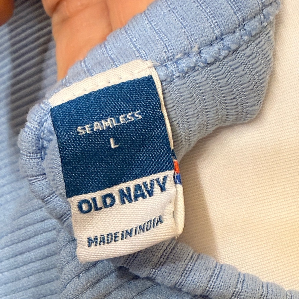 Old Navy Light Blue Ribbed Tank Top - Picture 3 of 3